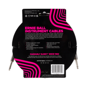 Cabo Ernie Ball P10 Plug Reto com 3 Mts Trançado Purple Python P06427