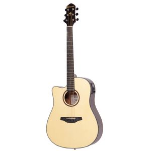 Violão Aço Crafter Folk Cutway HD-250CE/NPro com Equalizador PL-T NV Gold e Bag para Canhoto