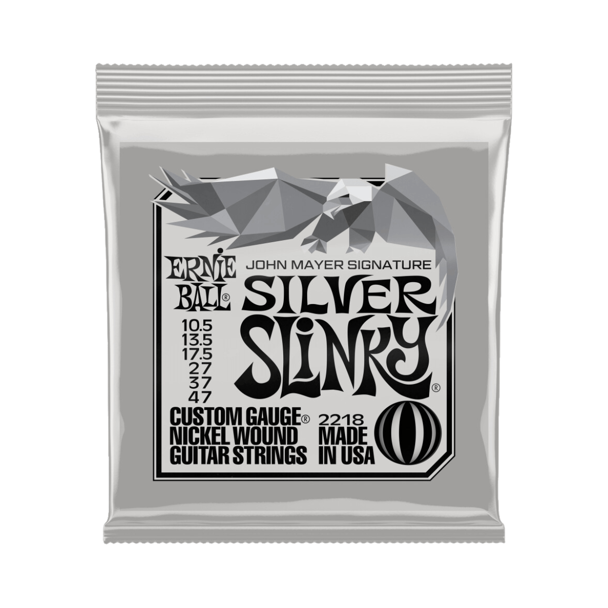 Corda Ernie Ball 010,5 Silver Slinky Níquel John Mayer P02218 para Guitarra