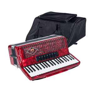 Acordeon Todeschini 41 Teclas e 120 Baixos Vermelho Com Bag Yw827