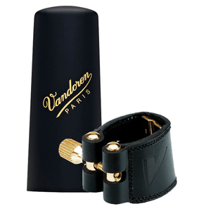 Braçadeira de Couro Vandoren para Sax Tenor com Cobre Boquilha LC28P
