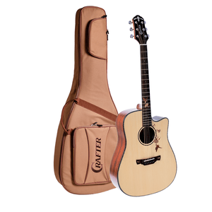 Violão Crafter Aço Folk Cutaway TB D-MAHO-CE com Equalizador DS-2 Pro+ e Bag