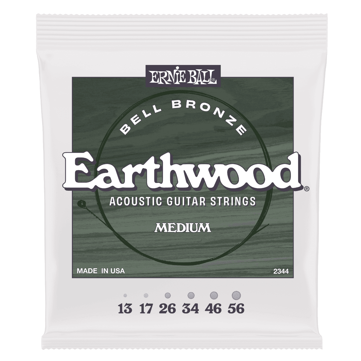 Corda Ernie Ball 009 Earthwood 80/20 Bronze para Violão Aço 12