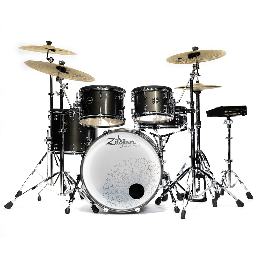 Bateria Eletrônica Zildjian Alchem-E Gold EX ZAGEX com módulo E-Vault
