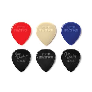 Palheta Dunlop Vintage Jazz Peter Frampton 2.08mm PF599P — Pack Sortido com 6 Unidades