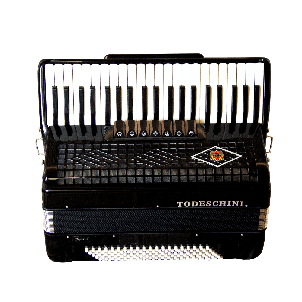 Acordeon Todeschini Super 6 Vermelho com 41 Teclas e 120 Baixos