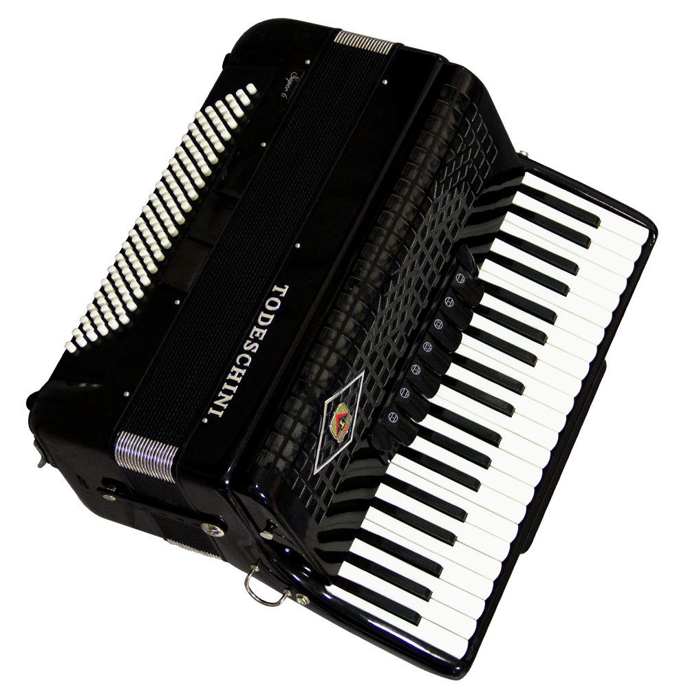 Acordeon Todeschini Super 6 Preto com 41 Teclas e 120 Baixos YW827
